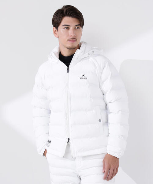 PING フード付きホワイトジャケット PING APPAREL】25FW 3WAY中綿フーディブルゾン ＜GOLD＞ (MENS
