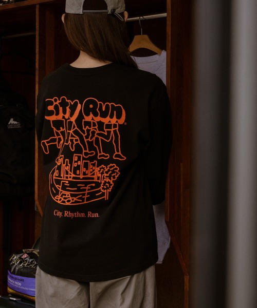 PR01.(ピーアールワン)の「BIG WAVE シティーラン Tシャツ (ロンT)(Tシャツ/カットソー・メンズ・ブラック・X-LARGE)」の16枚目の写真