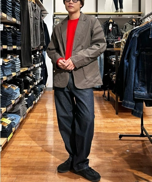 Right-on（ライトオン）の「【Refurbish】ワークルーズ テーラードジャケット(イージーケア/しわになりにくい/軽量/通気性/ポリエステルカルゼ/オンオフ兼用/セットアップ対応)（テーラードジャケット・メンズ・ブラック/ブラウン/カーキブラウン・M/XL/L）」の16枚目の写真