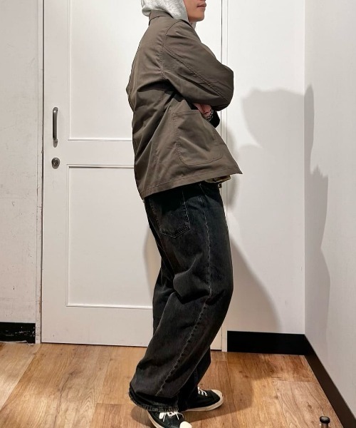 Right-on（ライトオン）の「【Refurbish】ワークルーズ テーラードジャケット(イージーケア/しわになりにくい/軽量/通気性/ポリエステルカルゼ/オンオフ兼用/セットアップ対応)（テーラードジャケット・メンズ・ブラック/ブラウン/カーキブラウン・M/XL/L）」の21枚目の写真