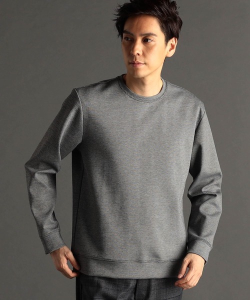 MONSIEUR NICOLE(ムッシュニコル)の「バーズアイダブルジャカード Tシャツ(Tシャツ/カットソー・メンズ・ブラック/グレー/ホワイト・MEDIUM/LARGE/X-LARGE)」の3枚目の写真