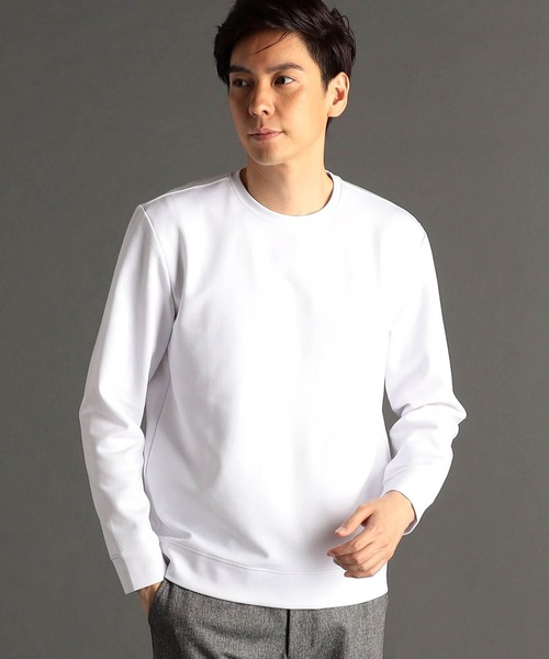 MONSIEUR NICOLE(ムッシュニコル)の「バーズアイダブルジャカード Tシャツ(Tシャツ/カットソー・メンズ・ブラック/グレー/ホワイト・MEDIUM/LARGE/X-LARGE)」の2枚目の写真