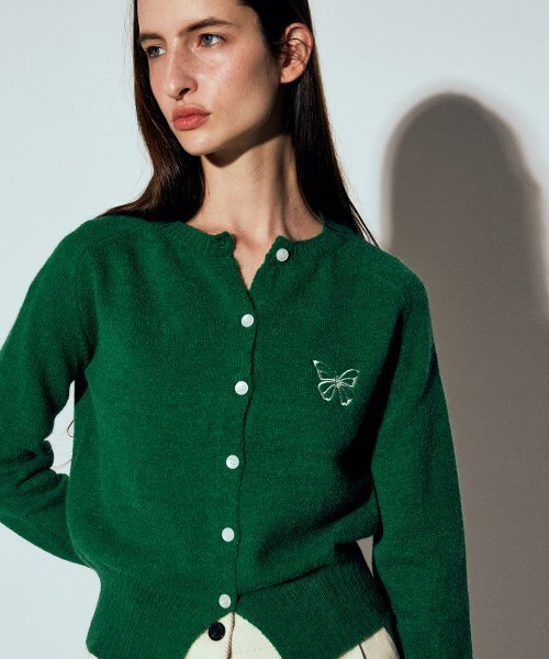 BUTTERFLY KNIT CARDIGAN_GREEN（カーディガン/ボレロ）｜NICK&NICOLE