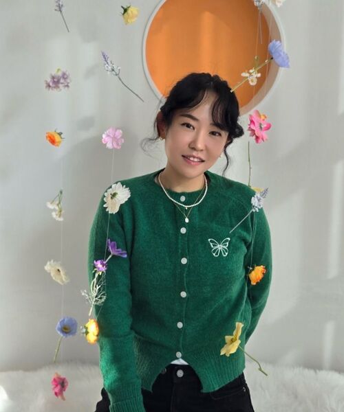 BUTTERFLY KNIT CARDIGAN_GREEN（カーディガン/ボレロ）｜NICK&NICOLE
