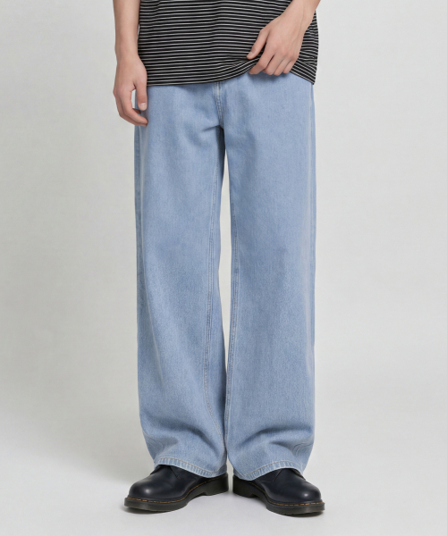AGOD（エージーオーディー）の「ワイドデニムパンツ[ライトブルー]（デニムパンツ・レディース・その他・MEDIUM/LARGE/X-LARGE/X-SMALL/SMALL）」の20枚目の写真