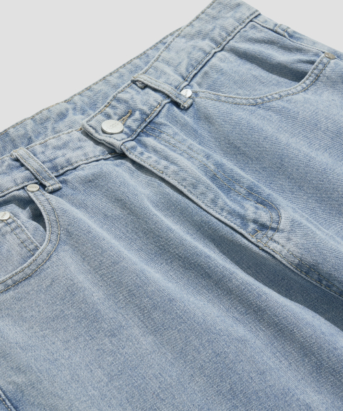 AGOD（エージーオーディー）の「ワイドデニムパンツ[ライトブルー]（デニムパンツ・レディース・その他・MEDIUM/LARGE/X-LARGE/X-SMALL/SMALL）」の15枚目の写真