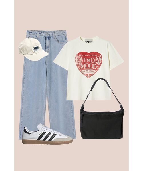 AGOD（エージーオーディー）の「ワイドデニムパンツ[ライトブルー]（デニムパンツ・レディース・その他・MEDIUM/LARGE/X-LARGE/X-SMALL/SMALL）」の5枚目の写真