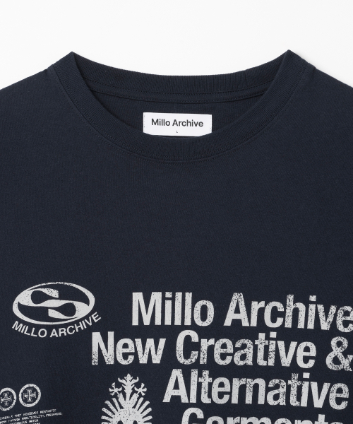 Millo Archive（ミロ アーカイブ）の「オブリークTシャツ[ディープネイビー]（Tシャツ/カットソー・メンズ・その他・MEDIUM/LARGE/X-LARGE）」の2枚目の写真