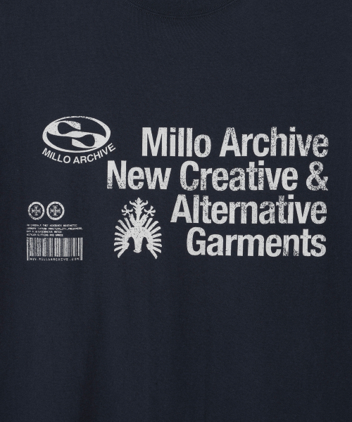 Millo Archive（ミロ アーカイブ）の「オブリークTシャツ[ディープネイビー]（Tシャツ/カットソー・メンズ・その他・MEDIUM/LARGE/X-LARGE）」の3枚目の写真