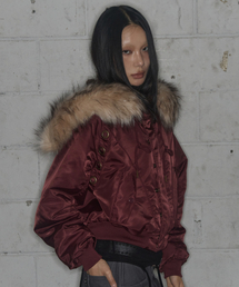 FANCY CLUB | Eyelet Fur MA-1 (BURGUNDY) F25ZA003(MA-1)