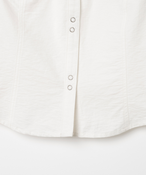 MILLO WOMEN（ミロウーマン）の「ワークスナップシャツ[ホワイト]（シャツ/ブラウス・レディース・その他・SMALL/MEDIUM）」の6枚目の写真