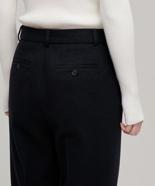MUSINSA STANDARD WOMAN（ムシンサスタンダードウーマン）の「ウィメンズウールフランネルルーズテーパードスラックス[ブラック]（スラックス・レディース・その他・32/30/29/31/24/25/26/27/28）」の6枚目の写真