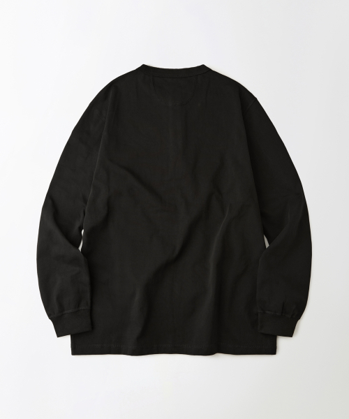OUTSTANDING（アウトスタンディング）の「HENLEY NECK LONG SLEEVE TEE_BLACK（Tシャツ/カットソー・メンズ・その他・SMALL/MEDIUM/LARGE）」の2枚目の写真