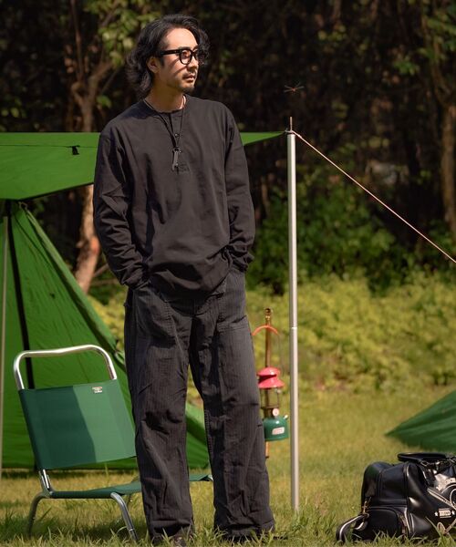 OUTSTANDING（アウトスタンディング）の「HENLEY NECK LONG SLEEVE TEE_BLACK（Tシャツ/カットソー・メンズ・その他・SMALL/MEDIUM/LARGE）」の8枚目の写真