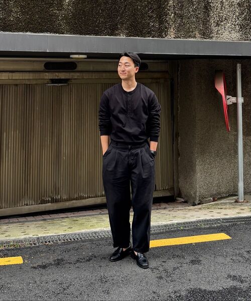 OUTSTANDING（アウトスタンディング）の「HENLEY NECK LONG SLEEVE TEE_BLACK（Tシャツ/カットソー・メンズ・その他・SMALL/MEDIUM/LARGE）」の9枚目の写真