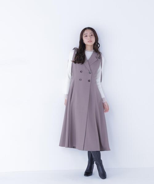 NATURAL BEAUTY BASIC(ナチュラルビューティーベーシック)の「◇シアーフレアカフスリブニット(ニット/セーター・レディース・ピンク/ライトグリーン/オフホワイト/ブラック・FREE)」の8枚目の写真