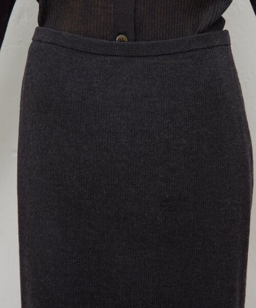 GALLARDAGALANTE（ガリャルダガランテ）の「【HERITANOVUM】【セットアップ対応】シアーリブニットスカート（スカート・レディース・チャコールグレー/レモンイエロー・FREE）」の21枚目の写真
