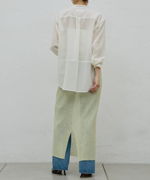 GALLARDAGALANTE（ガリャルダガランテ）の「【HERITANOVUM】【セットアップ対応】シアーリブニットスカート（スカート・レディース・チャコールグレー/レモンイエロー・FREE）」の12枚目の写真