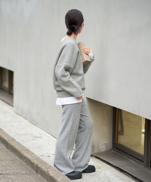 plage(プラージュ)の「supima high wet long Tシャツ(Tシャツ/カットソー・レディース・チャコールグレー/ホワイト・FREE)」の4枚目の写真