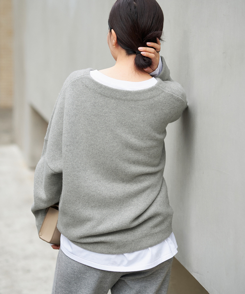 plage(プラージュ)の「supima high wet long Tシャツ(Tシャツ/カットソー・レディース・チャコールグレー/ホワイト・FREE)」の7枚目の写真