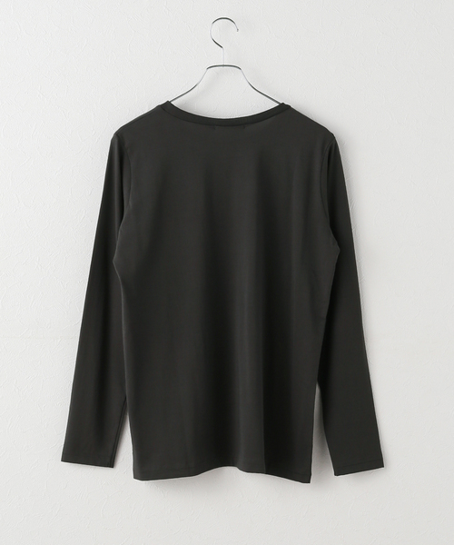 plage(プラージュ)の「supima high wet long Tシャツ(Tシャツ/カットソー・レディース・チャコールグレー/ホワイト・FREE)」の12枚目の写真