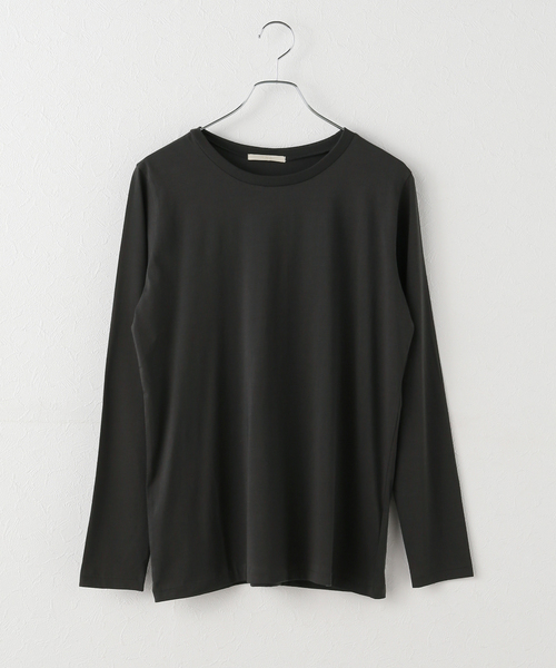 plage(プラージュ)の「supima high wet long Tシャツ(Tシャツ/カットソー・レディース・チャコールグレー/ホワイト・FREE)」の15枚目の写真