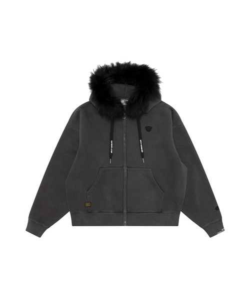 AAPE BY A BATHING APE(エーエイプバイアベイシングエイプ)の「AAPE ZIP UP HOODIE(パーカー・メンズ・ライトブラック・X-LARGE/MEDIUM/LARGE/SMALL)」の1枚目の写真