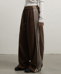 CHICKS（チックス）の「ニッティングライクトラックパンツブラウン（スウェットパンツ）」