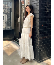 RE_L（リエル）の「Neda lace skirt (ivory)（スカート）」
