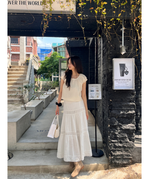 RE_L（リエル）の「Neda lace skirt (ivory)（スカート・レディース・その他・SMALL/MEDIUM）」の2枚目の写真