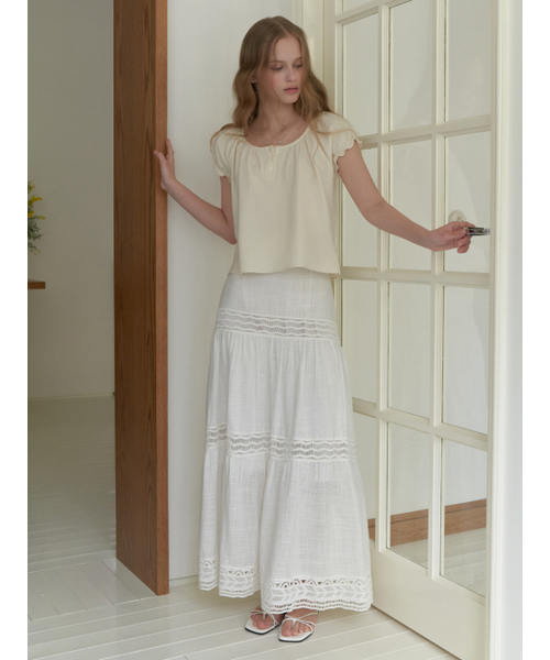 RE_L（リエル）の「Neda lace skirt (ivory)（スカート・レディース・その他・SMALL/MEDIUM）」の4枚目の写真