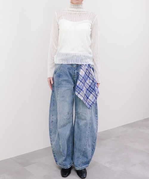 DOLLUPOOPS（ドールアップウップス）の「シアータートルプルオーバー（Tシャツ/カットソー・レディース・オフホワイト/カーキ/ブラック・FREE）」の11枚目の写真