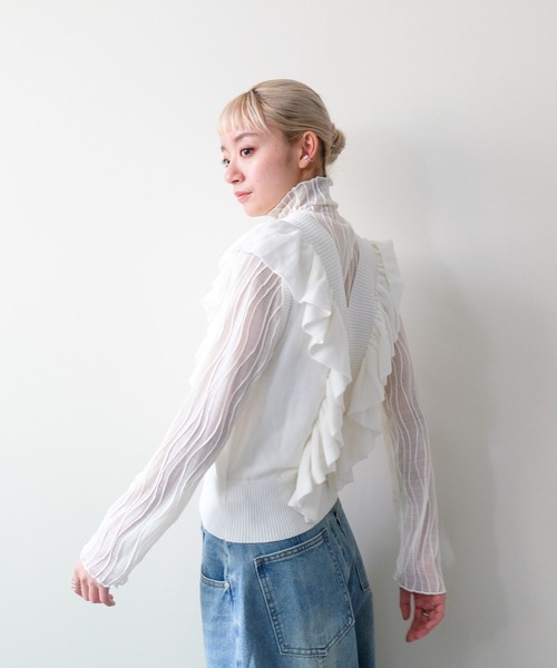 DOLLUPOOPS（ドールアップウップス）の「シアータートルプルオーバー（Tシャツ/カットソー・レディース・オフホワイト/カーキ/ブラック・FREE）」の5枚目の写真