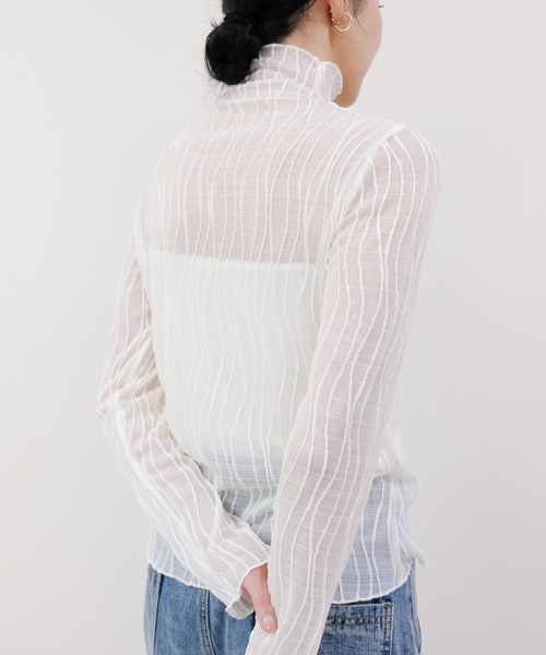 DOLLUPOOPS（ドールアップウップス）の「シアータートルプルオーバー（Tシャツ/カットソー・レディース・オフホワイト/カーキ/ブラック・FREE）」の17枚目の写真