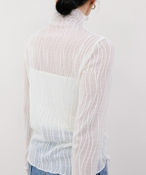 DOLLUPOOPS（ドールアップウップス）の「シアータートルプルオーバー（Tシャツ/カットソー・レディース・オフホワイト/カーキ/ブラック・FREE）」の8枚目の写真