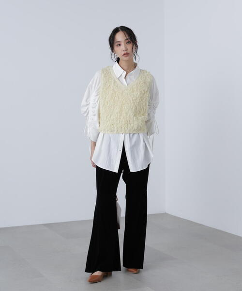 FREE'S MART（フリーズマート）の「◇袖シャーリングオーバーシャツ（シャツ/ブラウス・レディース・ブルー/ブラウン系その他/ブルー系その他/ホワイト/ホワイト系その他/ライトインディゴブルー/ベージュ系その他2・FREE）」の21枚目の写真