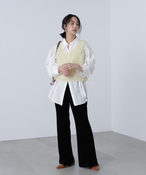 FREE'S MART（フリーズマート）の「◇袖シャーリングオーバーシャツ（シャツ/ブラウス・レディース・ブルー/ブラウン系その他/ブルー系その他/ホワイト/ホワイト系その他/ライトインディゴブルー/ベージュ系その他2・FREE）」の22枚目の写真