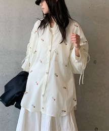 ◇袖シャーリングオーバーシャツ