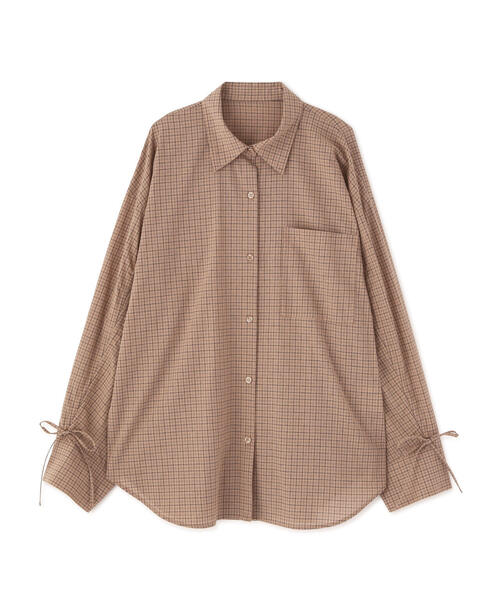 FREE'S MART（フリーズマート）の「◇袖シャーリングオーバーシャツ（シャツ/ブラウス・レディース・ブルー/ブラウン系その他/ブルー系その他/ホワイト/ホワイト系その他/ライトインディゴブルー/ベージュ系その他2・FREE）」の9枚目の写真