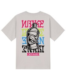 KTC0065 グラフィティ半袖Tシャツ - ベージュ