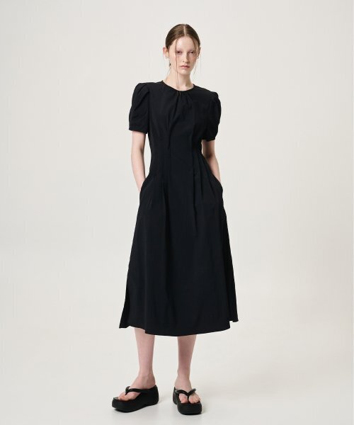 ETMON(エトモン)の「Waist Pintuck Dress, Black(ワンピース・レディース・その他・MEDIUM/SMALL)」の4枚目の写真