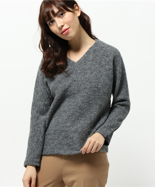 un dix cors(アンディコール)の「モヘアドルマンプルオーバー(Tシャツ/カットソー・レディース・ホワイト/ブルー/チャコールグレー・38)」の2枚目の写真