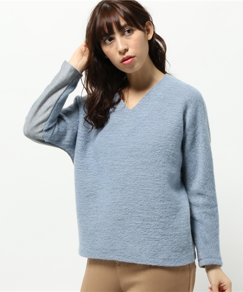 un dix cors(アンディコール)の「モヘアドルマンプルオーバー(Tシャツ/カットソー・レディース・ホワイト/ブルー/チャコールグレー・38)」の3枚目の写真