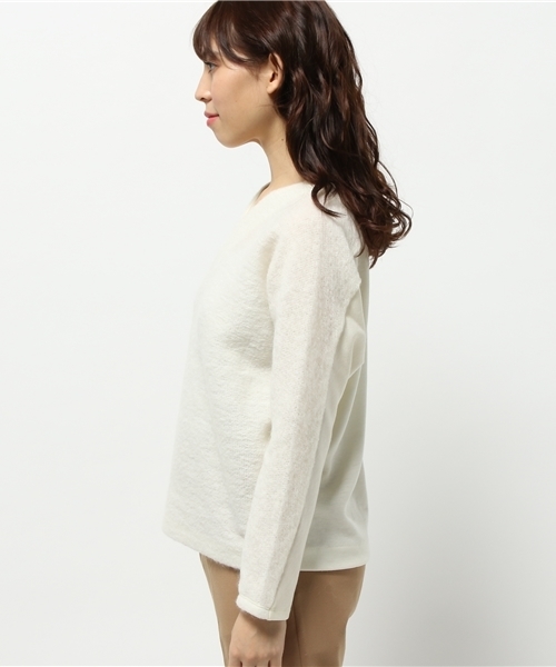 un dix cors(アンディコール)の「モヘアドルマンプルオーバー(Tシャツ/カットソー・レディース・ホワイト/ブルー/チャコールグレー・38)」の11枚目の写真