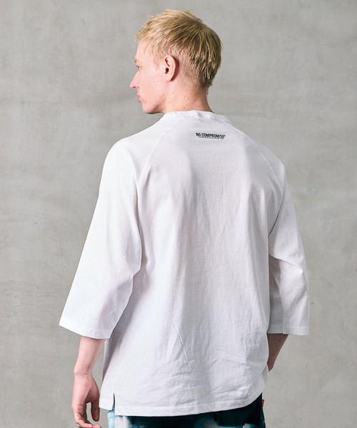 VIRGOwearworks(ヴァルゴウェアワークス)の「3/4 SLEEVE APPLIQUE TEE(Tシャツ/カットソー・メンズ・ホワイト/ブラック・2/3/4)」の8枚目の写真