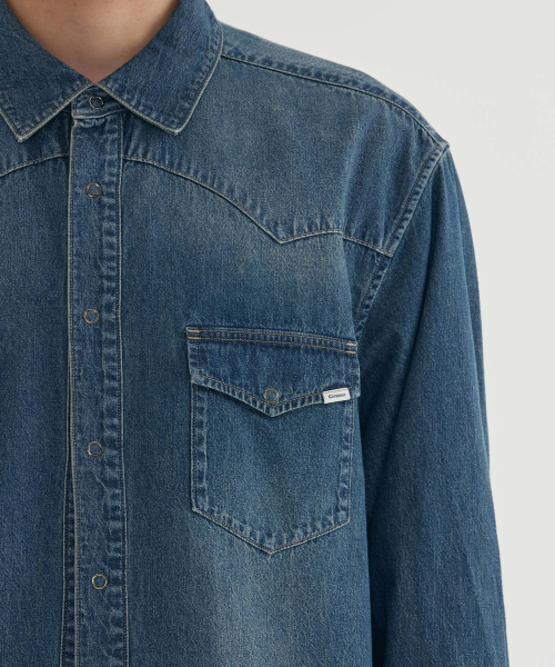 COVERNAT(カバーナット)の「デニムウエスタンシャツ ブルー(シャツ/ブラウス・メンズ・その他・SMALL/MEDIUM/LARGE/X-LARGE)」の7枚目の写真