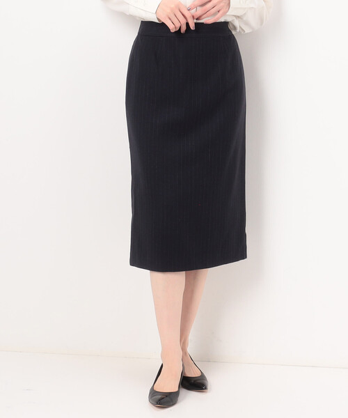 COMME CA（コムサ）の「〔 Sサイズ 〕 【セットアップ対応】ウールストライプ スカート（セットアップ・レディース・グレー/ネイビー・5号/3号）」の8枚目の写真