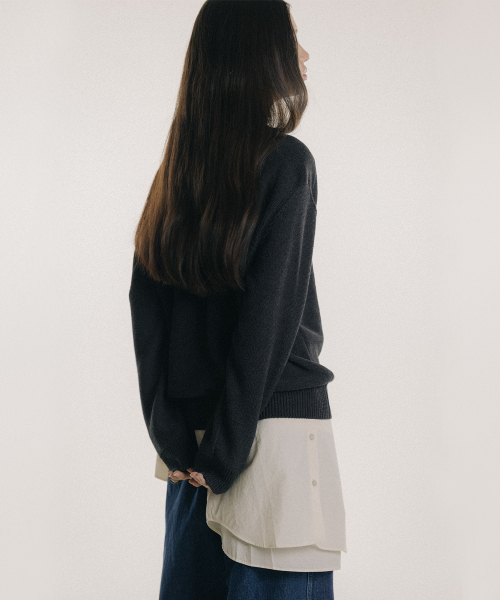 BLANKROOM HER(ブランクルームウーマン)の「クリスピークルーネックニット_CHARCOAL(ニット/セーター・レディース・その他・0/1)」の3枚目の写真