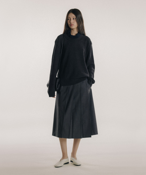 BLANKROOM HER(ブランクルームウーマン)の「クリスピークルーネックニット_CHARCOAL(ニット/セーター・レディース・その他・0/1)」の4枚目の写真