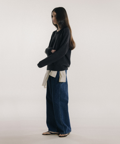 BLANKROOM HER(ブランクルームウーマン)の「クリスピークルーネックニット_CHARCOAL(ニット/セーター・レディース・その他・0/1)」の5枚目の写真